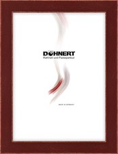 Bilderrahmen Holz mit Normalglas Klassisch Leiste Landhausstil Rot Hellraun Weiß