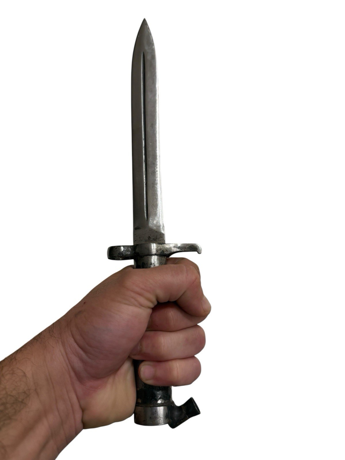 Swedish M1896 Bayonet Knife Mauser Crown Marked Military Steel Scabbard Lug