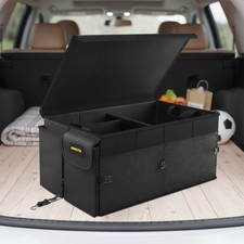 Stylish 65l Car Organizer With Lid - Foldable Water-resistant For Everyday Use