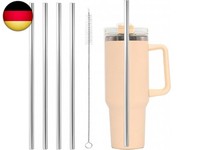 Metall Strohhalm-Set 4-Teilig, Edelstahl Strohhalme 30 Cm Lange Strohhalme, 4
