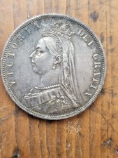 1887 QUEEN VICTORIA DOUBLE FLORIN (FOUR SHILLINGS) – JUBILEE HEAD – SILVER COIN