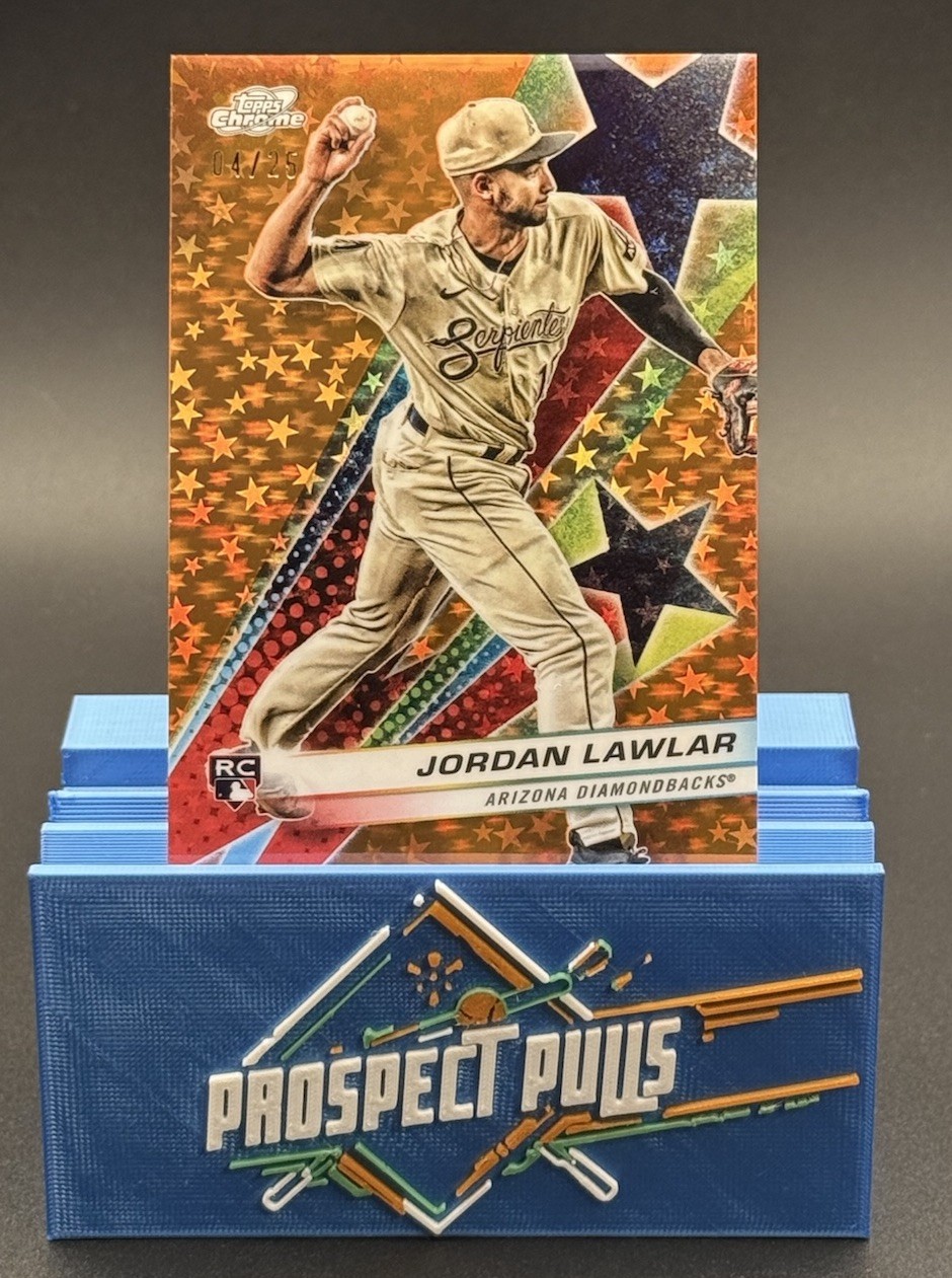 Jordan Lawlar 2024 Topps Chrome Cosmic #SF-12 Orange Galactic Starfractor /25 RC