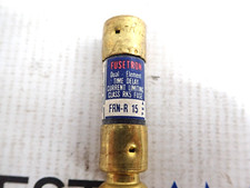 Bussmann Fusetron FRN-R-15 15 amp 250 Volt Dual Element Fuse Lot of 3 FRNR15