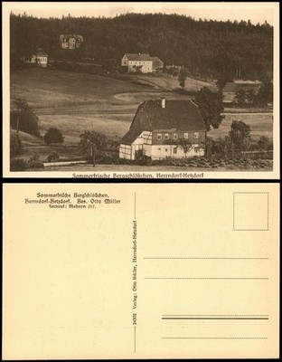 Ansichtskarte Hetzdorf-Halsbrücke Partie am Bergschlößchen Herrndorf 1923