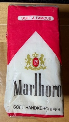 Vintage Marlboro Red Logo Soft Tissue / Handkerchiefs / Kleenex - RARE!