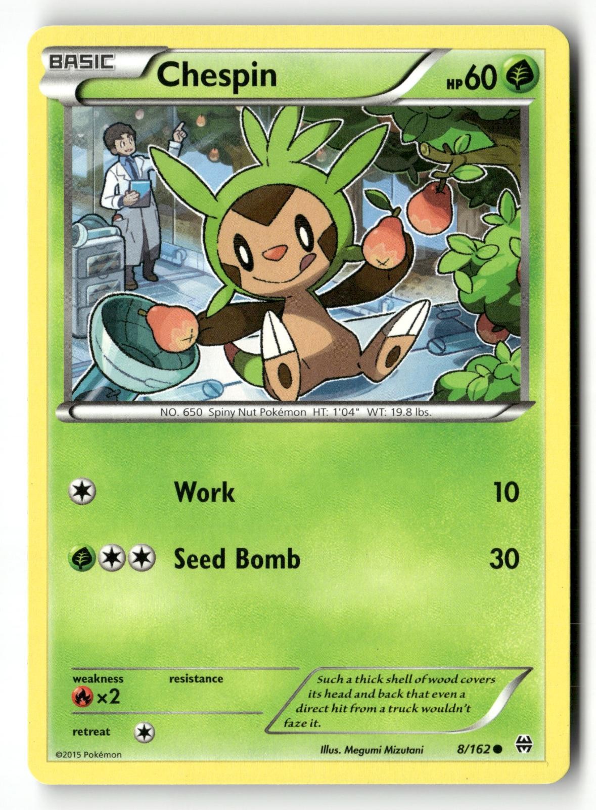 CHESPIN 8/162 C BREAKTHROUGH POKEMON NM/M