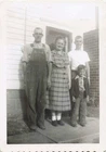VTG Photo Loving Family Handsome Man Overalls Beautiful Woman & Boys Affection
