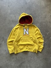 Vintage 2000s Y2K Nautica Sailing Sail Boat Nautical Hoodie Sweatshirt Yellow L