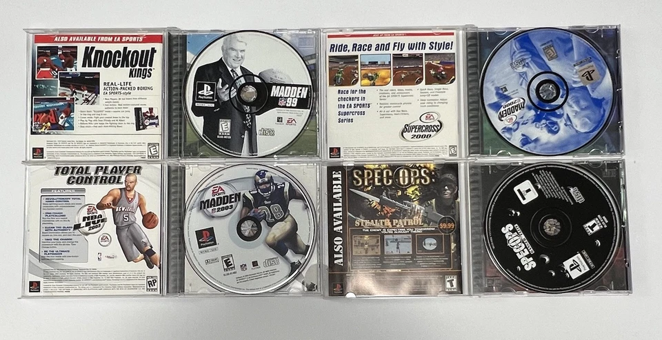 Lote de 4 juegos Sony PlayStation 1 Madden 99 2000 2003 Spec Ops Ranger Elite Foto 3 de 4