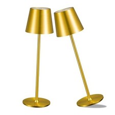 2 Pack Cordless Table Lamp,Portable LED Desk Lamp, 6000mAh Battery 2pGold