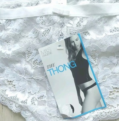 M&S Lingerie Women's The Thong White Size 16 BNWT