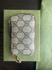 GUCCI GG Supreme Monogram Key Case Coin Purse Key Cles
