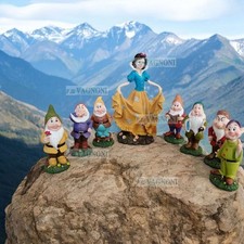 Biancaneve 7 Nani Gnomi Statue in resina da giardino casa esterno h 22 40 arredo