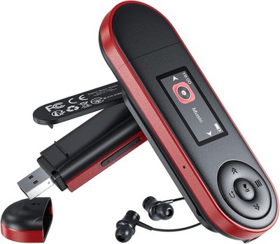 64GB USB MP3 Player with Bluetooth 5.3, Clip Music Player for Running Workout Wa