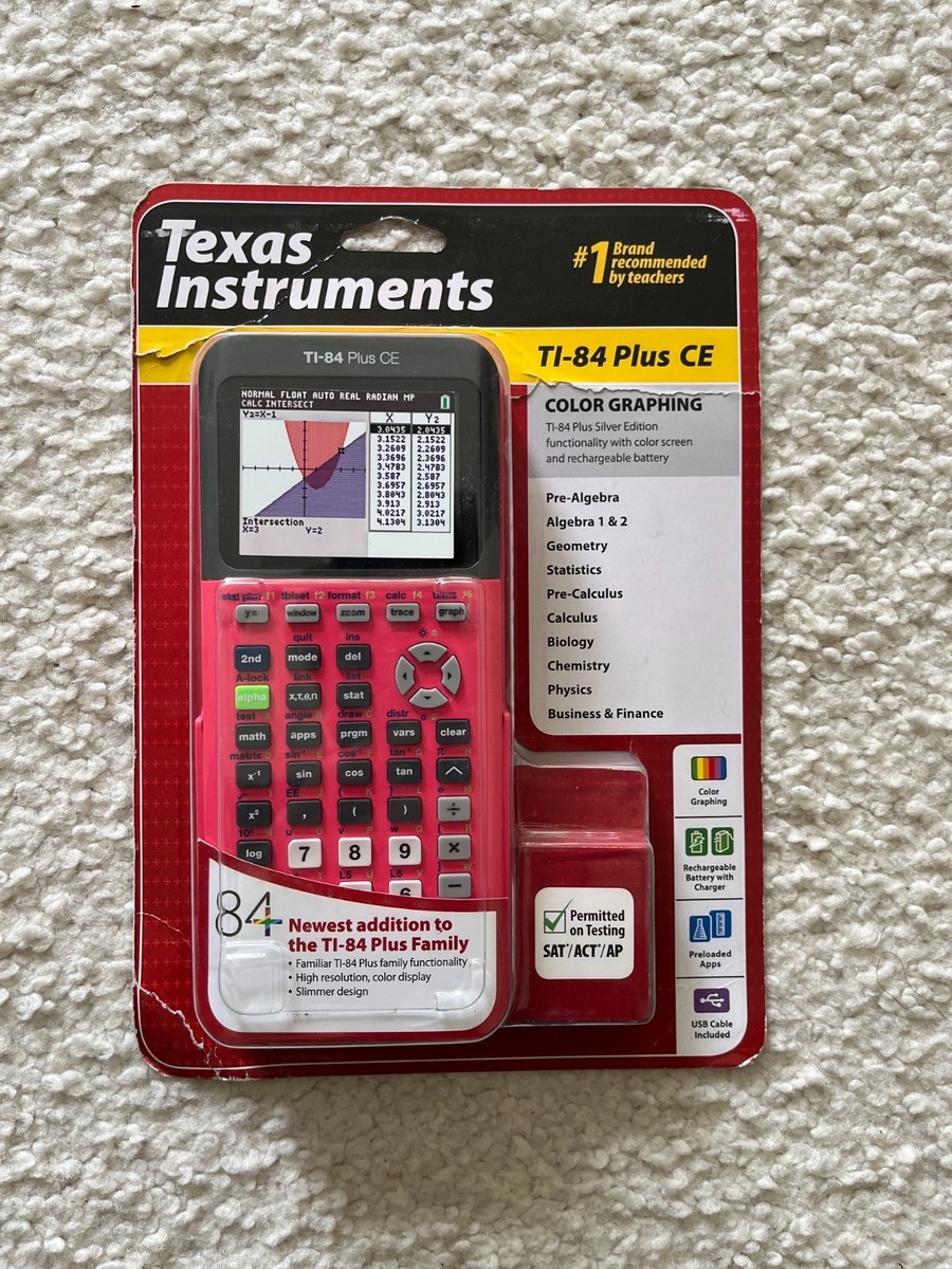 Texas Instruments TI-84 Plus CE Graphing Calculator - Pink (84PLCE