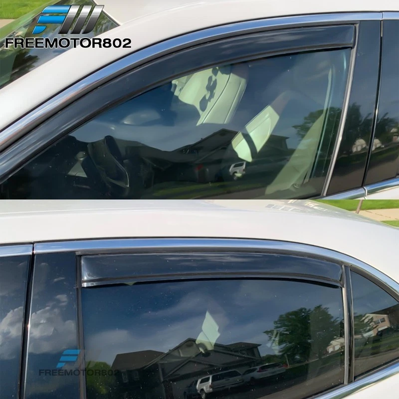 Protector de ventilación para visera de ventana en canal limitado para Chevy Malibu 13-15 y 16 Malibu 4 piezas Foto 4 de 4