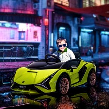 12V Lamborghini SIAN Licensed Electric Car for Kids, Green