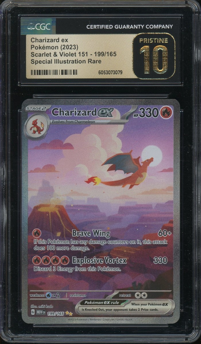 CGC PRISTINE 10 Charizard ex 199/165 Sv: Scarlet & Violet 151 Holo