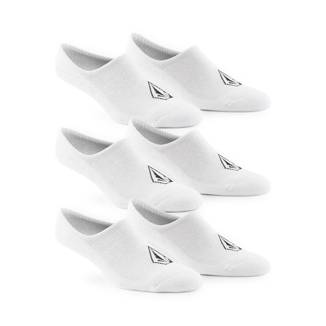 Calcetines Ankle No Show Volcom 3 Paquete - Blanco