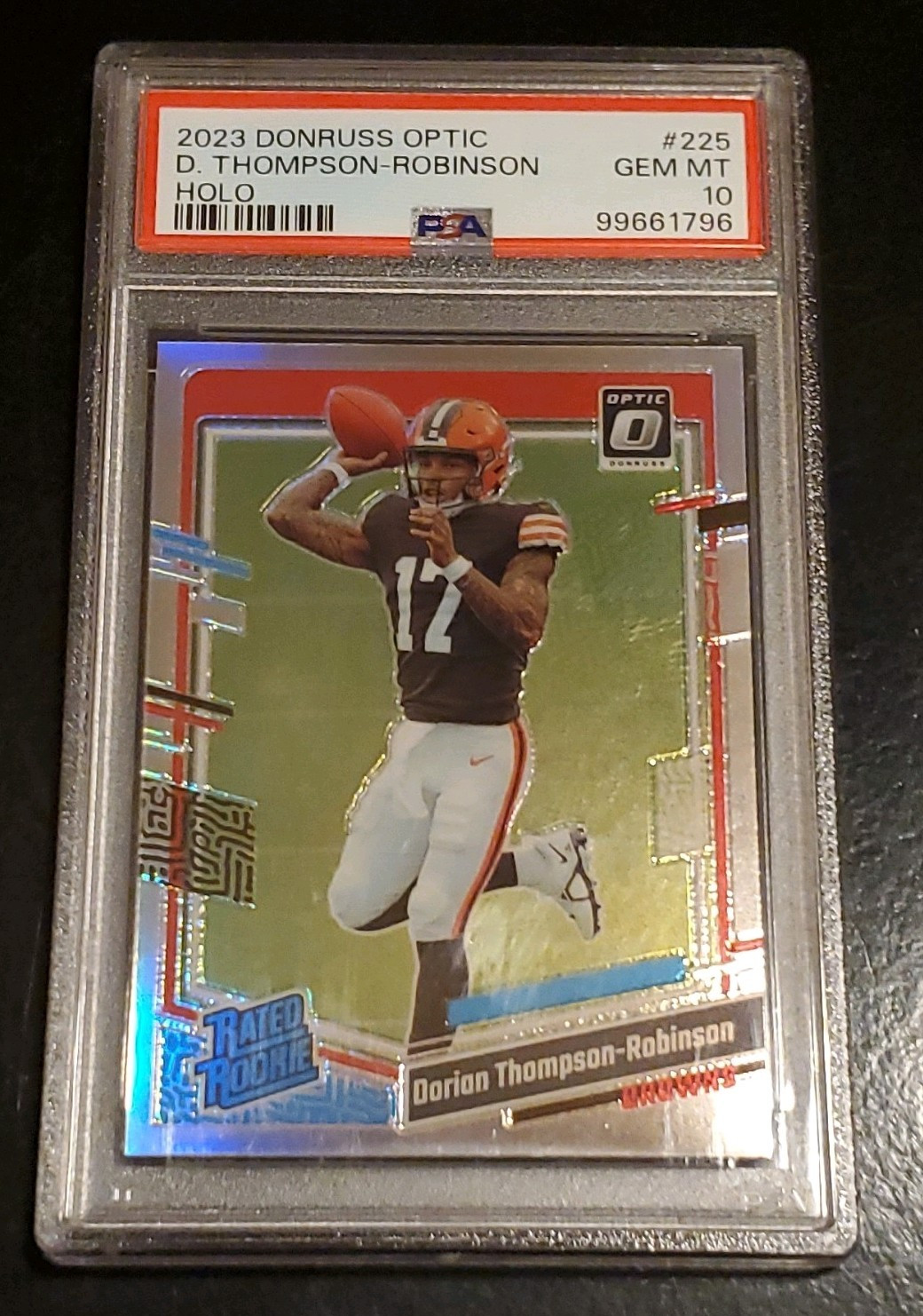 Panini 2023 Donruss Optic Rated Rookie D. Thompson-Robinson #225 Holo PSA 10