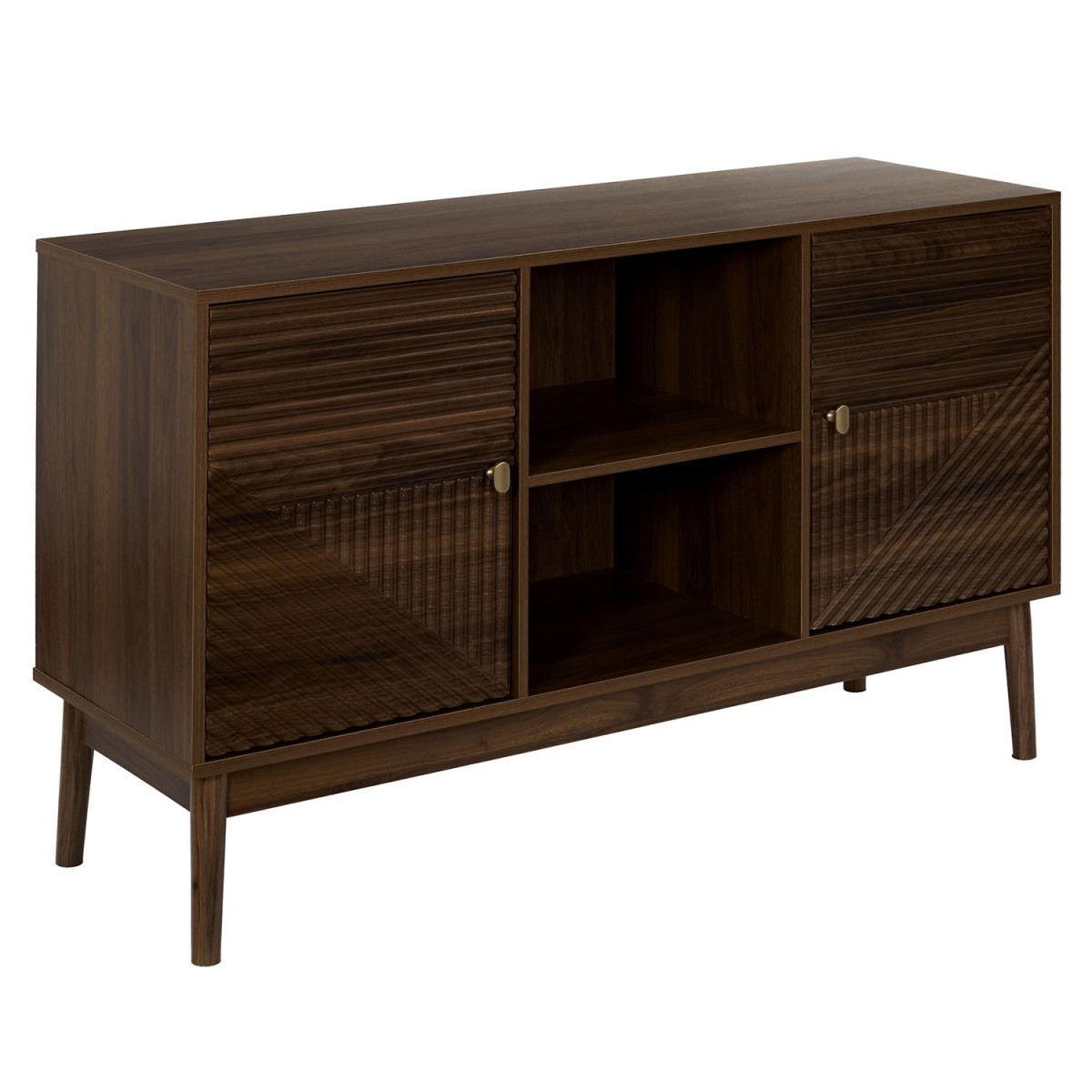 Buffet bas Tiffany marron de 120 cm idéal pour organiser la vaisselle de salle à manger