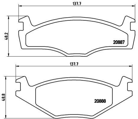 Brembo Bremsbelagsatz, Scheibenbremse P 85 005 FüR Vw Seat-image