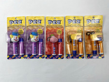 Vintage PEZ Lip Balm Lot 5 MOC Clown Whistle Hippo Keychain Grape Orange Rare