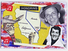 HONORING Frank Sinatra Dean Martin Las Vegas ACEO OOAK Collage Art