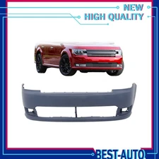 For Ford Flex 2013-2019 Front Bumper Cover W/ Sensor Holes Black DA8Z17D957JPTM