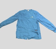 Authentic Scrubs Cherokee Workwear Womens Blue Long Sleeve Medium