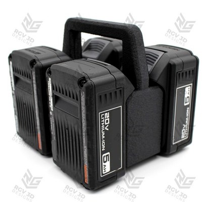 Hercules 20V  4 Slot Battery Caddy Carrying Case Battery Holder