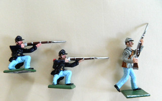 Lot 3 ACW Civil War Union & Confederate Soldiers Ron Wall Miniatures 1980's VTG