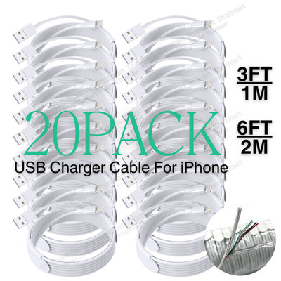 20X USB Charging Cable Cord 6FT/3Ft For iPhone 14 13 12 11 8 SE Fast Charger LOT