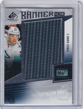 2023 SP Game Used Banner Year 2021 Seattle Kraken Expansion Draft Vince Dunn