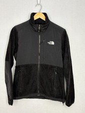 The North Face Full Zip Denali Fleece Jacket Womens Black Logo Zipper Pockets S