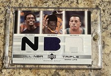 KOBE BRYANT 2002-03 UD Honor Roll Chris Webber Paul Pierce NBA Jersey #CW/KB/PP