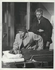 1958 Press Photo Coleen Gray, actress, shown in movie scene. - hpx13994