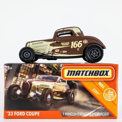 2020 Matchbox Power Grabs #16 1933 Ford Coupe MATTE BROWN | SPEED SHOP | FSB