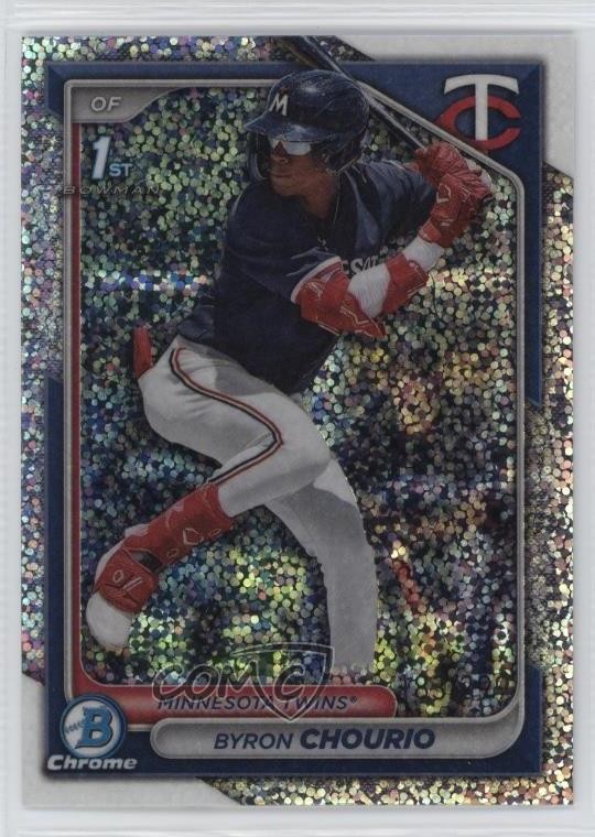 2024 Bowman Chrome Prospects Speckle Refractor /299 Byron Chourio #BCP-129 1g8i