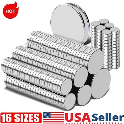 Round Neodymium Magnets Super Strong Rare Earth N52 Magnet Industrial DIY LOT