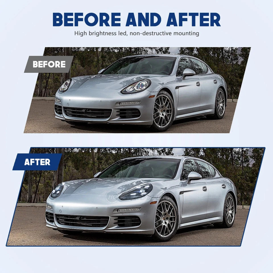 HCmotion LED Headlights For Porsche Panamera 970 2009-2016 Modified to 2022 - Image 4 of 4