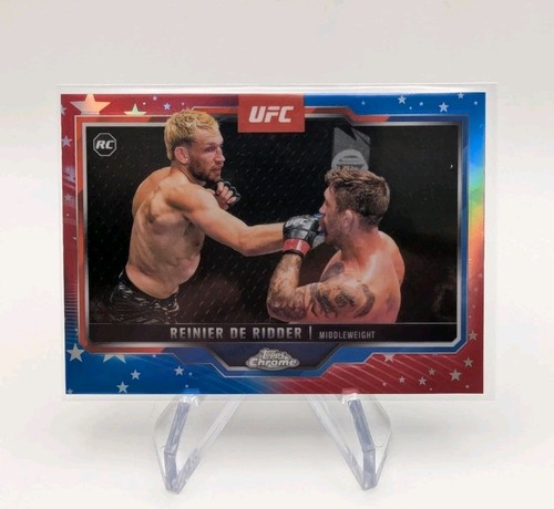 Reinier De Ridder 2025 Topps Chrome UFC Red & Blue Refactor RC #185 Middleweight