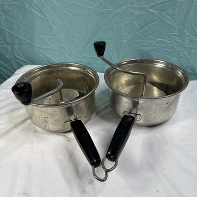 Lot Of 2 Vintage Food Mill by Foley Masher Ricer Strainer Kitchen Hand Crank