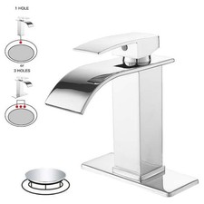BWE Single Hole Centerset Bathroom Faucet Polished Chrome A-96021C-SS-2