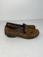 Dansko Olivia Women's Size 38 7.5 8 Cheetah Print Calf Hair Slip On Shoes
