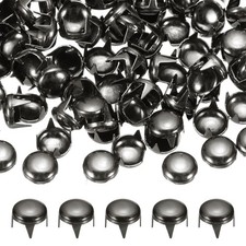 7mm Round Dome Rivet, 90 Pcs Metal Spike Spot Punk Stud, Brown