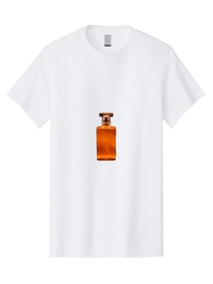 Perfume-Bottle Mens Graphic Tee, 100% Cotton, Casual Summer Wear