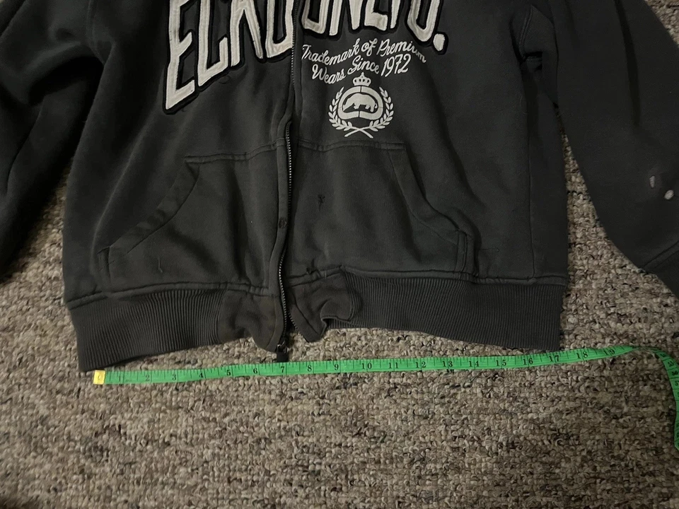 Толстовка с капюшоном молодежная Ecko Unltd шерпа с подкладкой на молнии большой размер  - Изображение 3 из 4