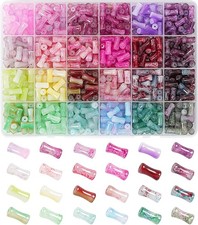 Glass Beads Bracelet Making Kit for Kids - 600pcs 24 Colors