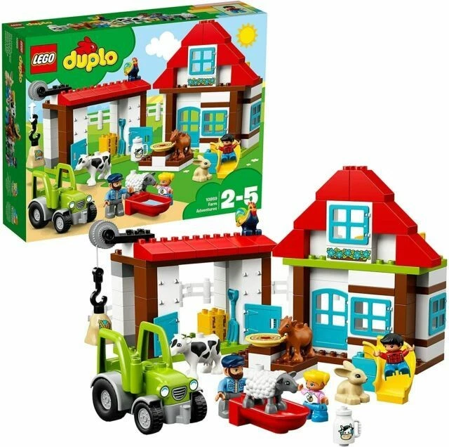 LEGO Duplo 10869 Farm Adventures granjero niños oveja cabra vaca gallo conejo - Imagen 3 de 3